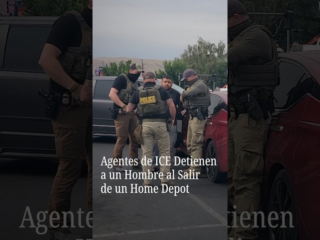 Agentes de ICE Detienen a un Hombre al Salir de un Home Depot