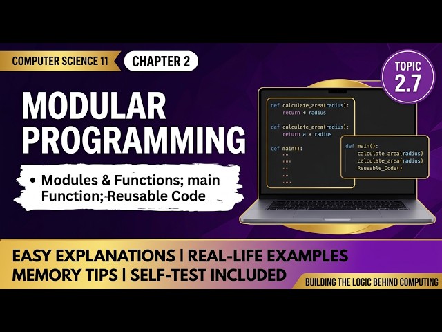 Modular Programming Class 11 | Chapter 2 Topic 2.7 | Computer Science Urdu