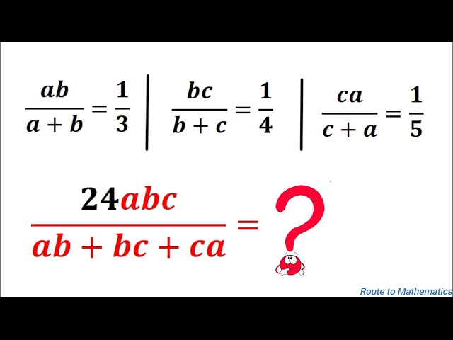 A Nice Algebraic Problem | Simple Tricks to Solve This Question | Math Olympics