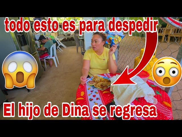 Se queda sola otra vez Dina se va el hijo asi se despide de el😱😳😲