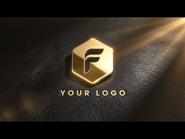 Luxury Golden 3D Metallic AI Logo Animation Reveal Intro Video Template (Customizable) - FlexClip