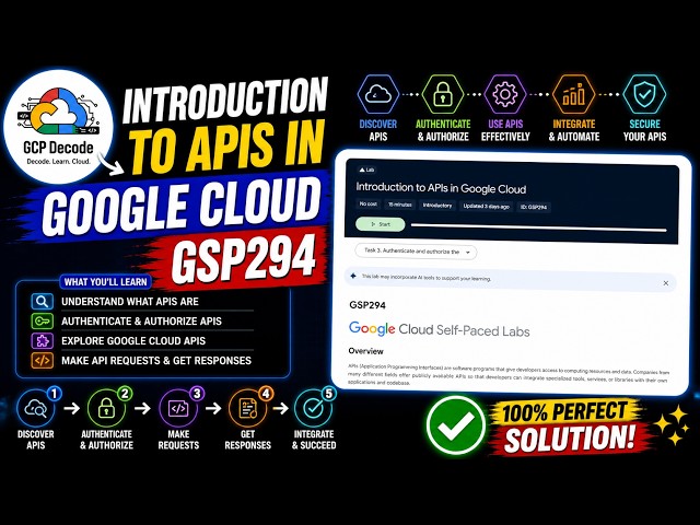 Introduction to APIs in Google Cloud | GSP294 | 100% WORKING SOLUTION