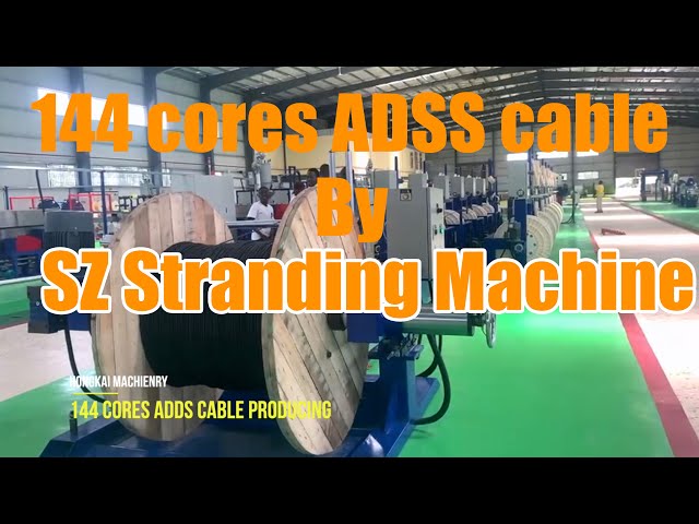 【Hongkai Machinery】- 144 cores ADSS cable produced by SZ Stranding machine | Tanzania Factory |