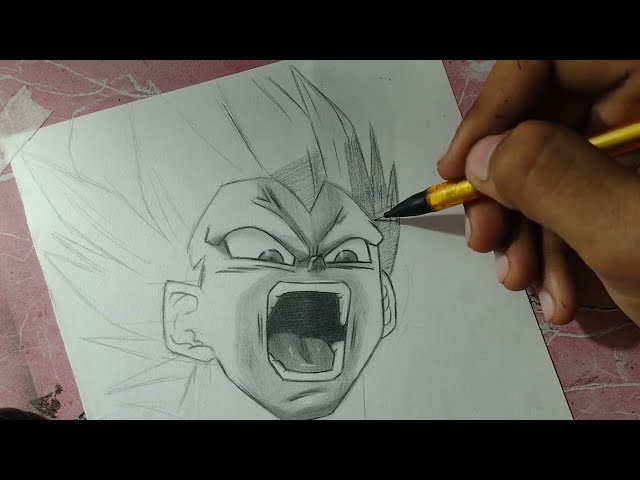 Vegeta Ultra Ego Drawing | Step by step tutorial SK Art