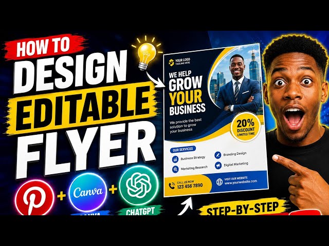 How to Design an Editable Flyer from Scratch | Beginner Tutorial