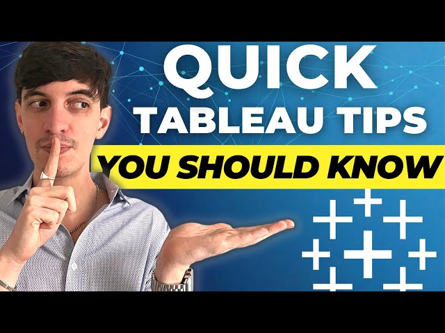 QUICK Tableau Tips I Wish I Knew