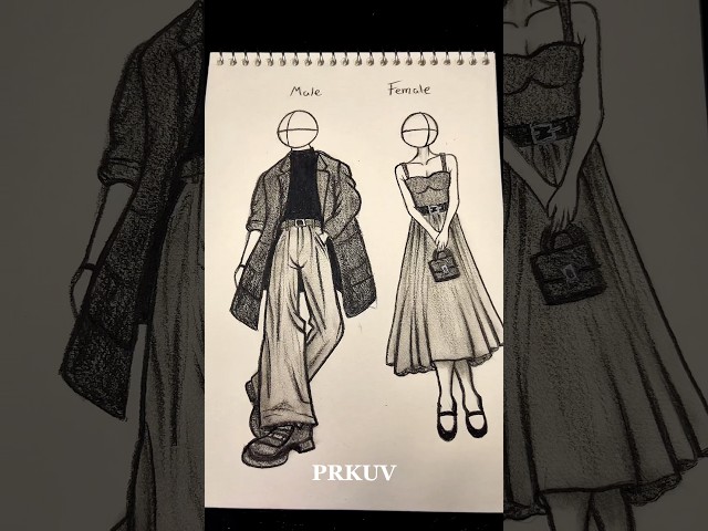 🍿Drawing easy body tutorial✏️ (male and female) #drawing #tutorial #howtodraw #sketch #art #shorts