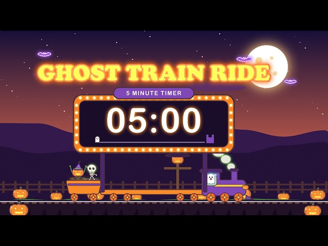 5 Minute Halloween Timer 🚂👻 Spooky Ghost Train Ride with Music