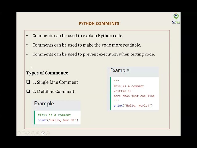 8. Comments, List Data Types