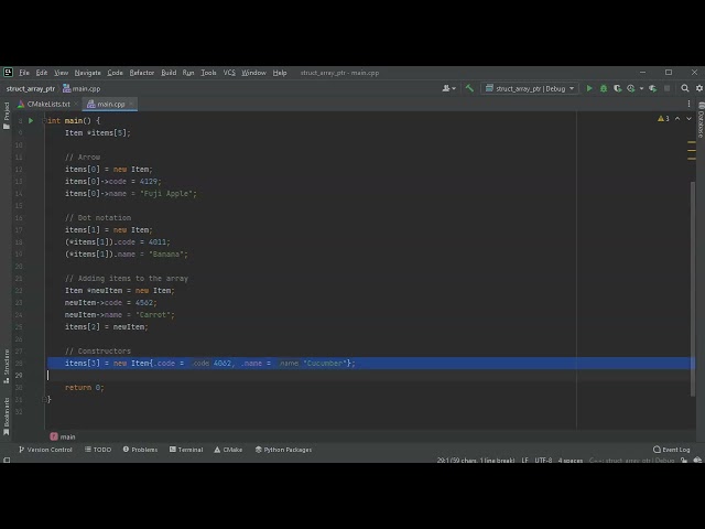Creating an Array of Struct Pointers in C++