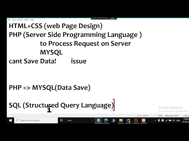 MYSQL CLass 01 Introduction with PHP