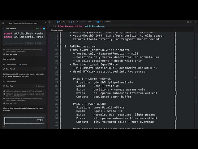 Apple Metal | Clean Slate 5.0 | Depth Prepass | Computer Graphics | Cuda Education
