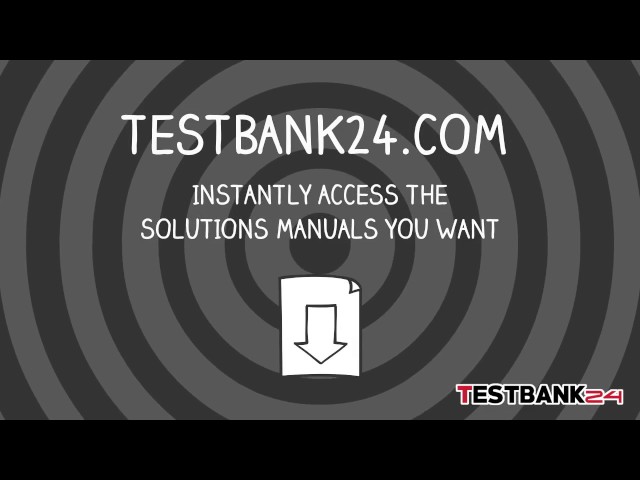 TEXTBOOK SOLUTIONS MANUAL