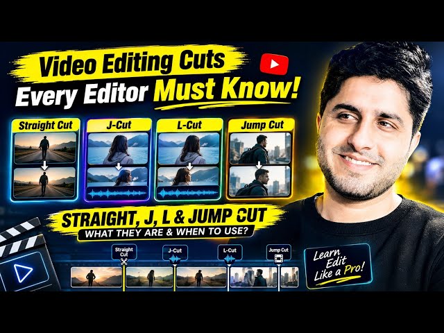 Video Editing Cuts Every Editor Must Know! | Straight, J, L & Jump Cut #edit 
