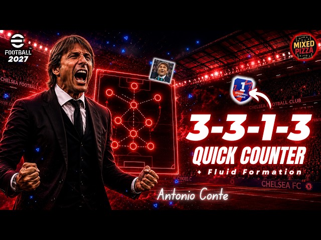 Antonio Conte's Fluid 3-3-1-3 Quick Counter In eFootball™2027 | Breakdown & Gameplay