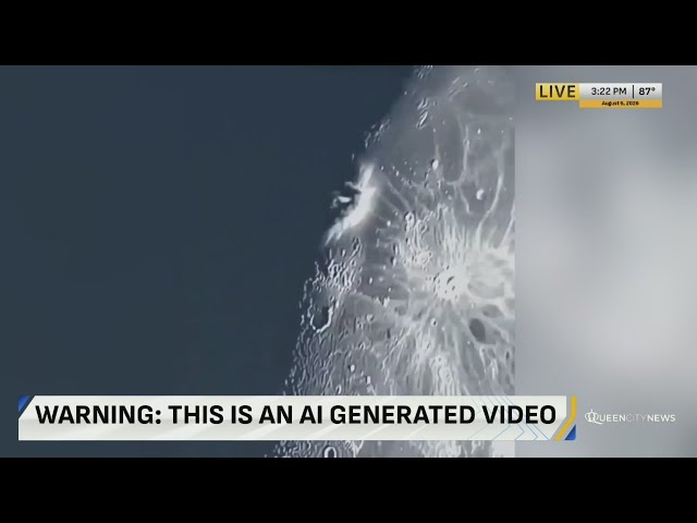 SpaceX crash into moon leaves crater but AI video circulates of fake impact
