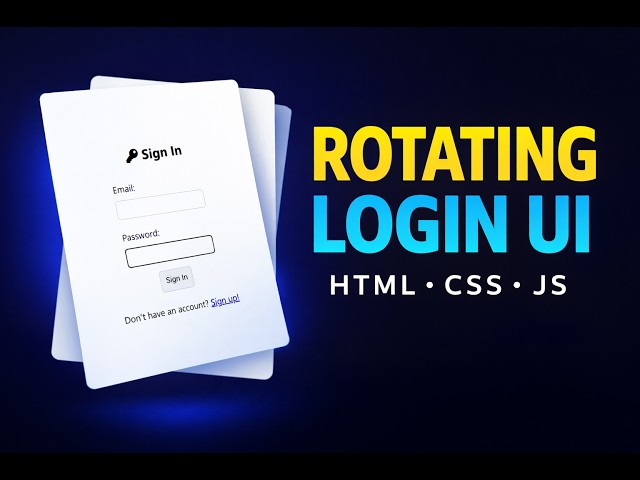 Rotating Stylish Login Form using HTML | CSS | JavaScript