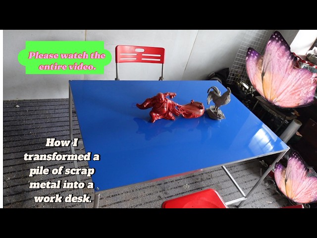 I Turned Scrap Metal Into a Stunning Workbench! 🔥 | DIY Metal Table