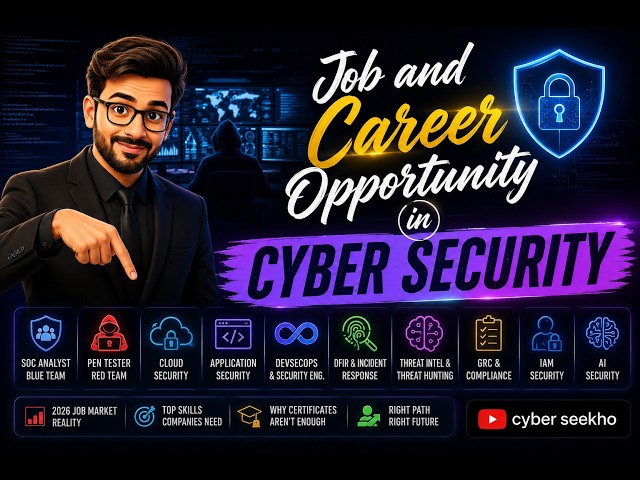 Cybersecurity Career 2026🔥Sirf Hacking Nahi! Best Career Paths, Jobs & Skills Explained #career