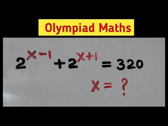 USA Olympiad maths question|How to solve exponential problem||find x||
