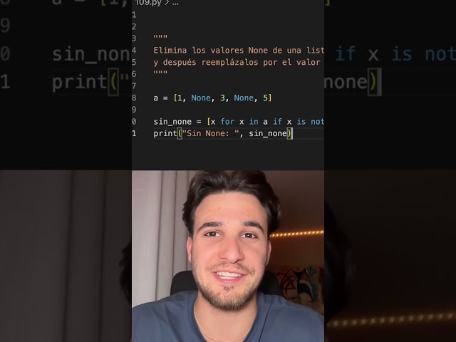 Cómo eliminar o reemplazar valores None en una lista en Python 🧹 #programación
