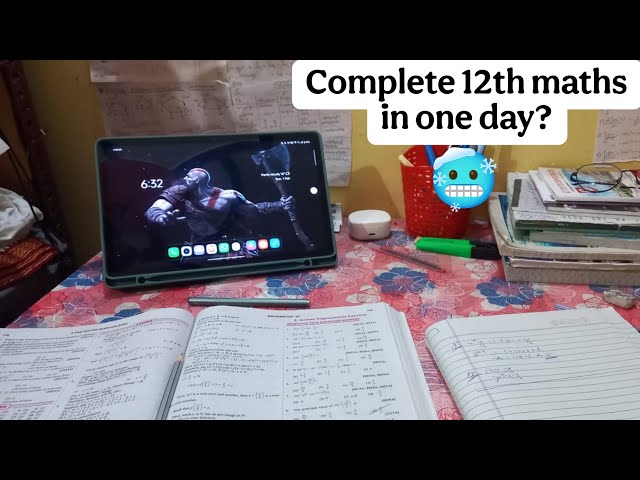 Completing whole syllabus 2 Days before Maths exam 🥶| Class 12th | Boards