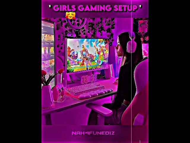Girls vs boys gaming setup... #edit #gaming #trollface