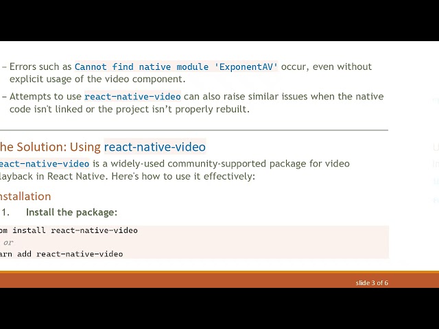 How to Display a Local Video in React Native Using react-native-video