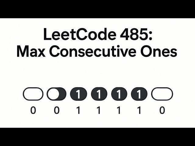 Leetcode problem - 485, most consecutive ones, explained clearly | C 