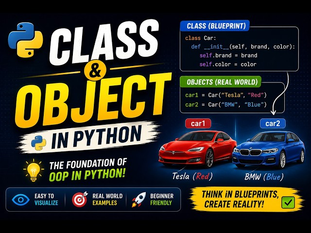Class and Object in Python Explained 🚀 | OOP Made Simple