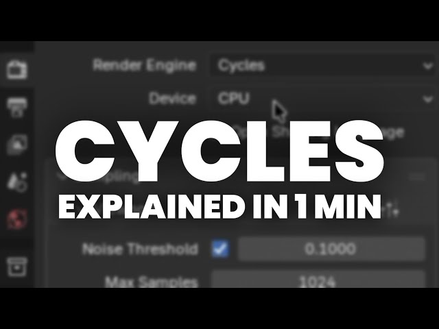 All Cycles Render Settings You Need to Know in 1 Minute