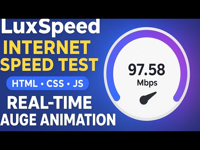 Build An Internet Speed Test Checker Web App | HTML CSS JAVASCRIPT |