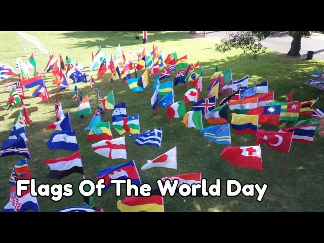 [4K] Flags Of The World Day 2023 at my local park Sacramento CA.