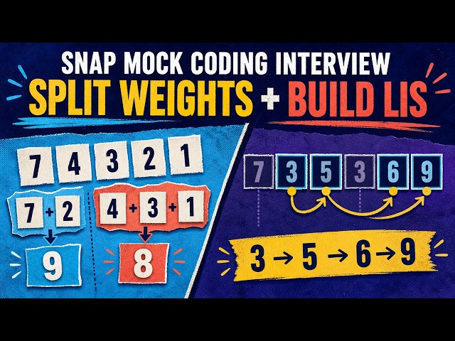 Snap Mock Coding Interview - Medium Difficulty - No Hire
