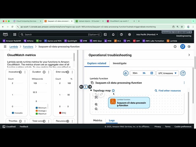 5. AWS Lambda Batch - HANDS-ON : Write Python Code from Lambda Console & explore "Event" data