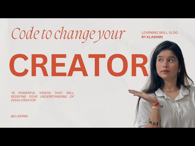 Zoho creator Training Day 8 Session 2.