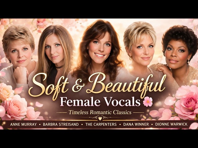Soft & Beautiful Female Vocals 🌸 Timeless Romantic Classics by The Carpenters, Anne Murray & More