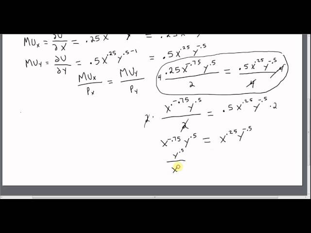 Utility Maximization with a Cobb-Douglas Utility Function