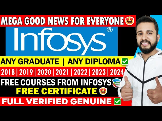 😍MEGA GOOD NEWS FOR EVERYONE | INFOSYS ANNOUNCED FREE COURSES WITH CERTIFICATE🔥 | ANYONE CAN APPLY✅
