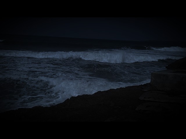 Fall Asleep With Relaxing Wave Sounds at Night, Low Pitch Ocean Ambience for Deep Sleeping