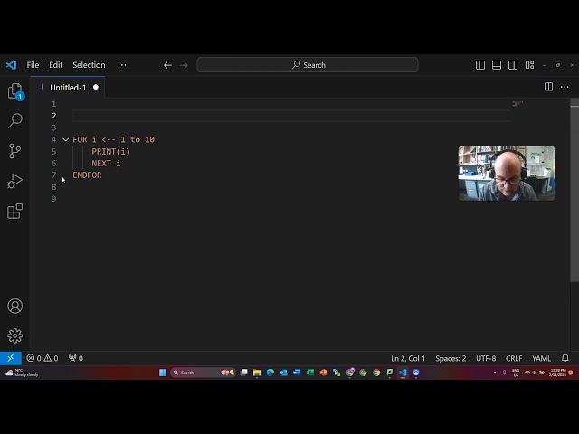 For Loop in pseudocode