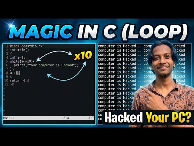 Magic in C programming Language (LOOP) . My First Video in YouTube @YasinArafat808 #youtube