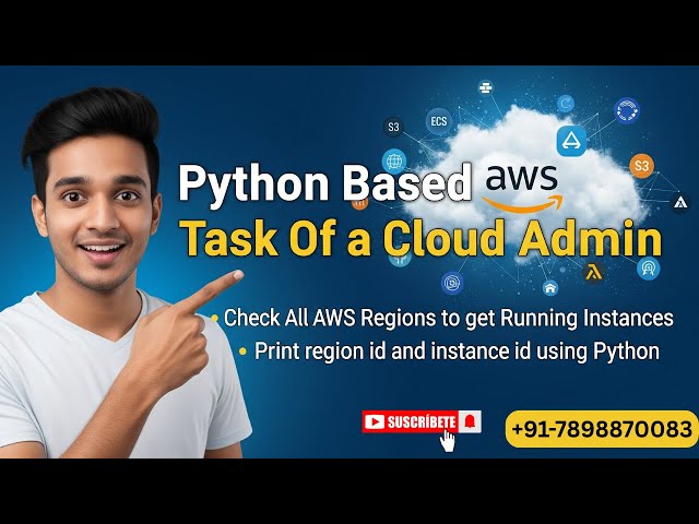 How to use python with aws || get all running ec2 instance ID and Region ID using boto3 || #python