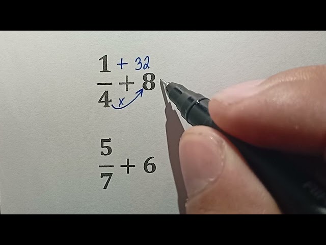 Adding Fractions to Whole Numbers – Step by Step Math #mathtrick #maths #mathematica #education 
