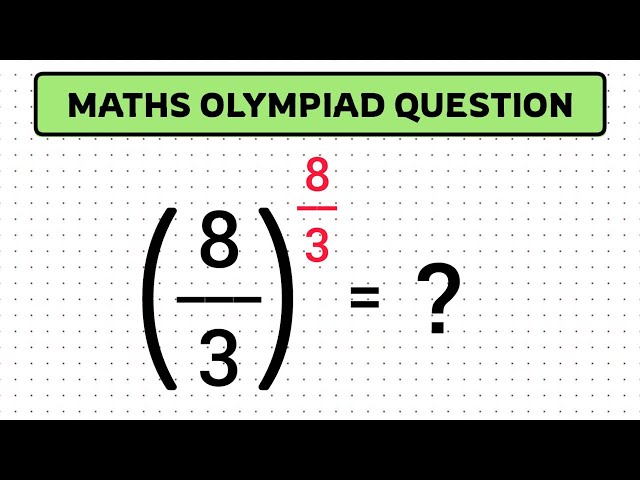 Maths Olympiad Exam Trick | Algebra Question | Exponential Problem 