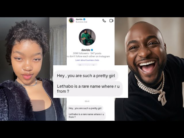 Davido slide into The DM of South Africa teenage Girl Love lee lethabo