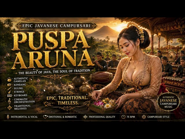 PUSPA ARUNA 🌅 Epic Javanese Campursari | Cinematic Gamelan Orchestra | Traditional Indonesian Music