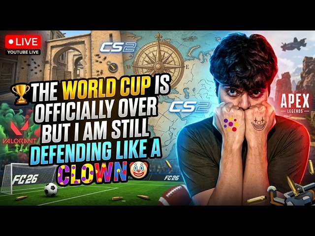 🛑LIVE : 🏆The World Cup Is Officially Over But I Am Still Defending Like A Clown⚽| Valorant