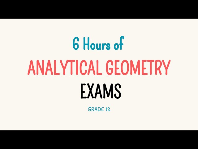 Compilation of Analytical Geometry Exam Questions