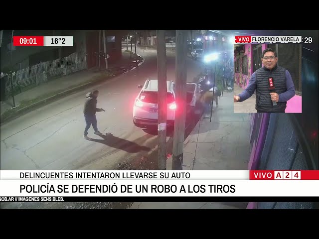🚨 INSECURITY IN FLORENCIO VARELA: POLICE OFFICER SHOOTS BACK AGAINST CRIMINALS